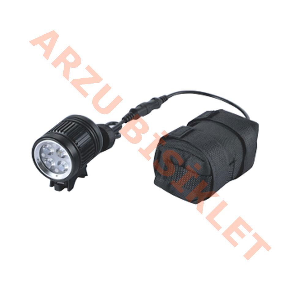 ÖN FAR ALÜMİNYUM 4 CREE LED Lİ 1600 LUMEN [ŞARJ EDİLEBİLİR PİL VE ŞARJ ALETİ DAHİ] JY-8010-16K